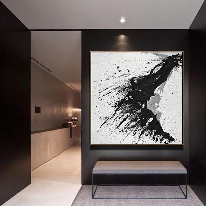 Minimalist Drip Painting #MN323A - Click Image to Close